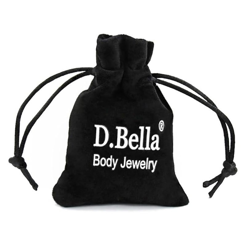D.Bella مجموعة حلقات مزيفة للثقب من D.Bella 20G للشفاه والأنف، 8 مم - Image 5